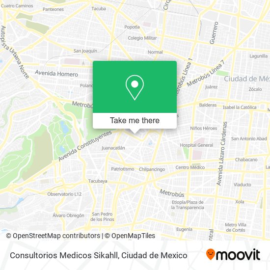 Consultorios Medicos Sikahll map