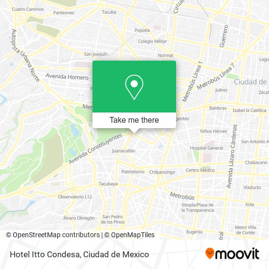 Hotel Itto Condesa map