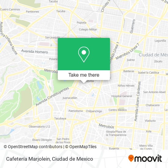 Cafetería Marjolein map