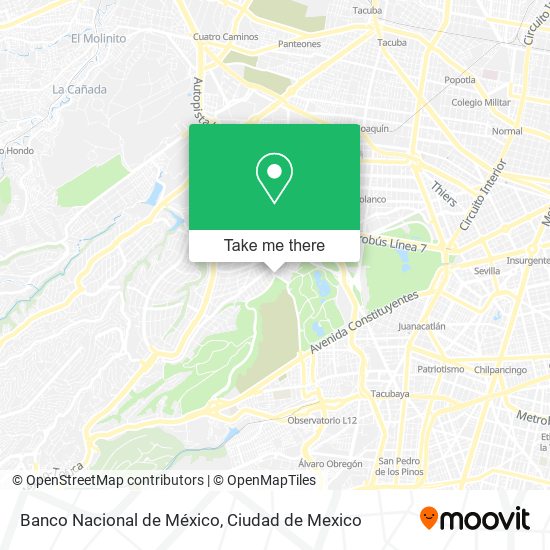 Mapa de Banco Nacional de México