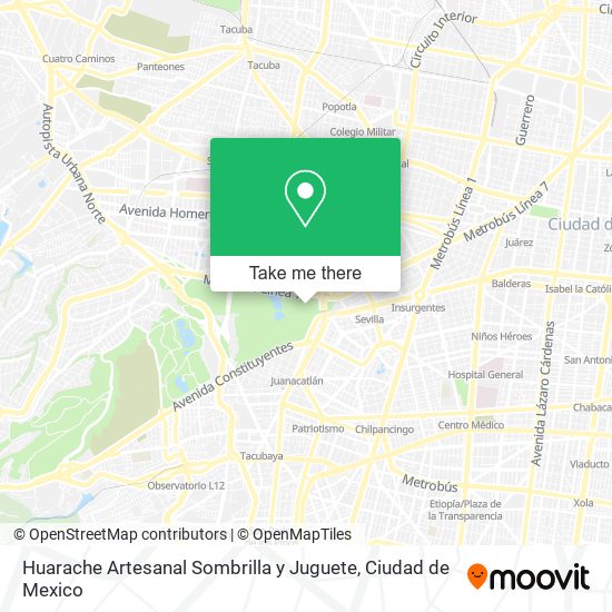 Mapa de Huarache Artesanal Sombrilla y Juguete