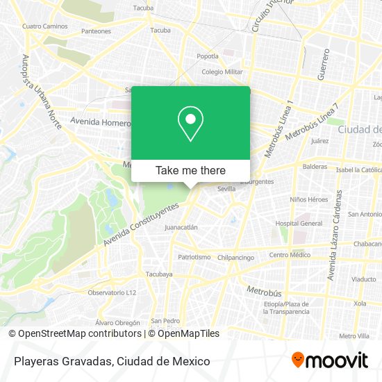 Mapa de Playeras Gravadas