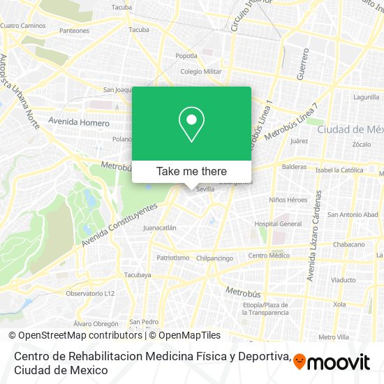 Centro de Rehabilitacion Medicina Física y Deportiva map