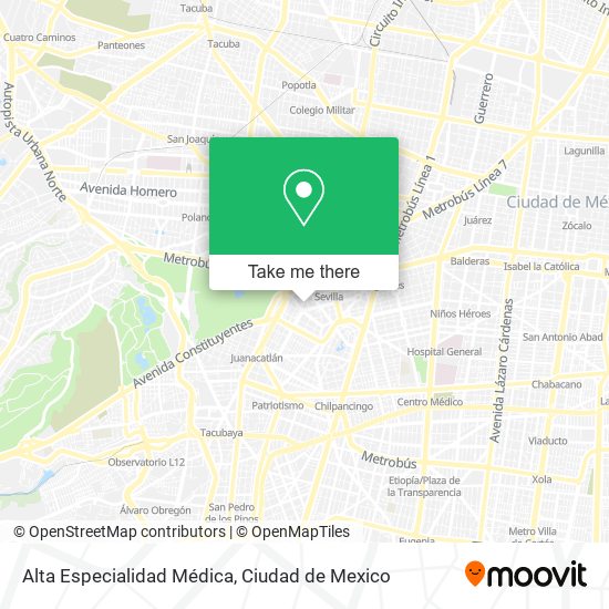 Alta Especialidad Médica map