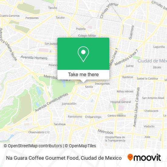 Mapa de Na Guara Coffee Gourmet Food
