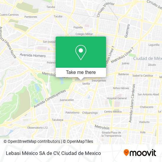 Lebasi México SA de CV map