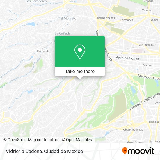 Vidrieria Cadena map