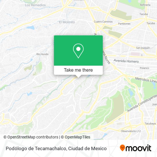 Podólogo de Tecamachalco map