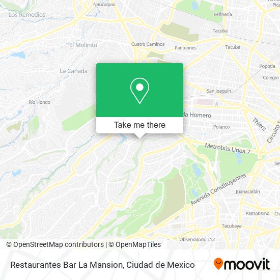 Mapa de Restaurantes Bar La Mansion