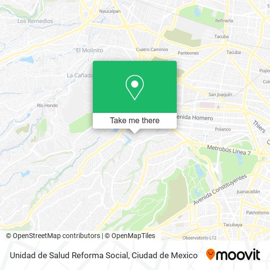 Unidad de Salud Reforma Social map