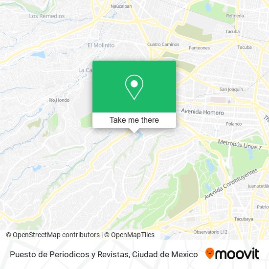 Puesto de Periodicos y Revistas map