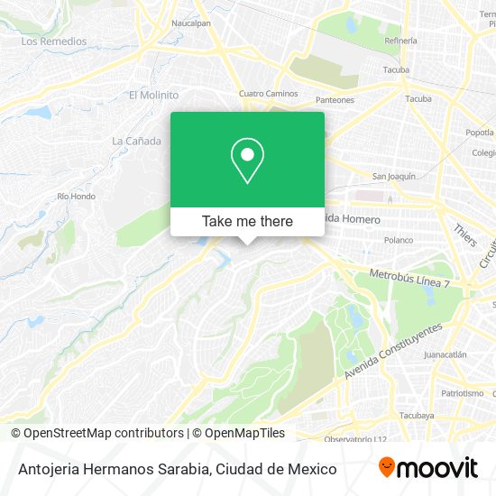 Antojeria Hermanos Sarabia map