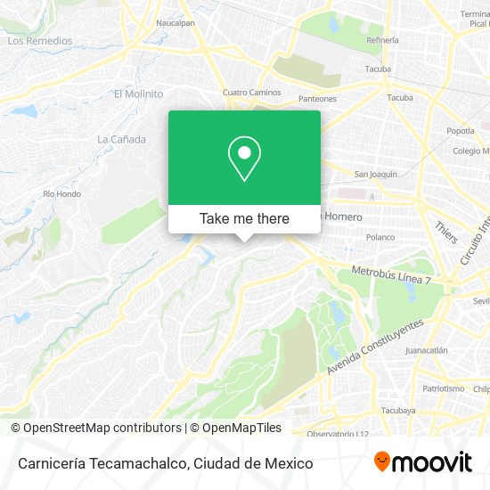 Mapa de Carnicería Tecamachalco