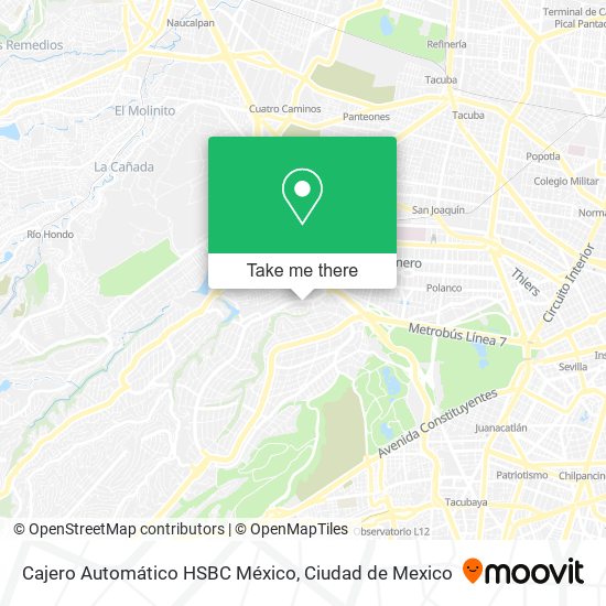 Mapa de Cajero Automático HSBC México