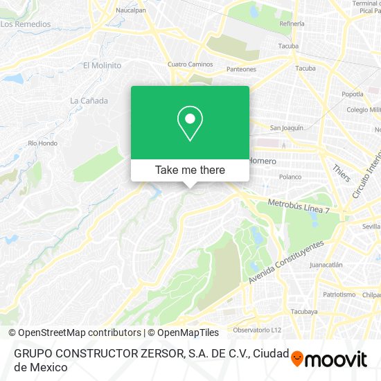 GRUPO CONSTRUCTOR ZERSOR, S.A. DE C.V. map