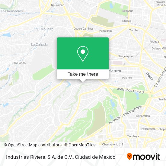 Mapa de Industrias Riviera, S.A. de C.V.