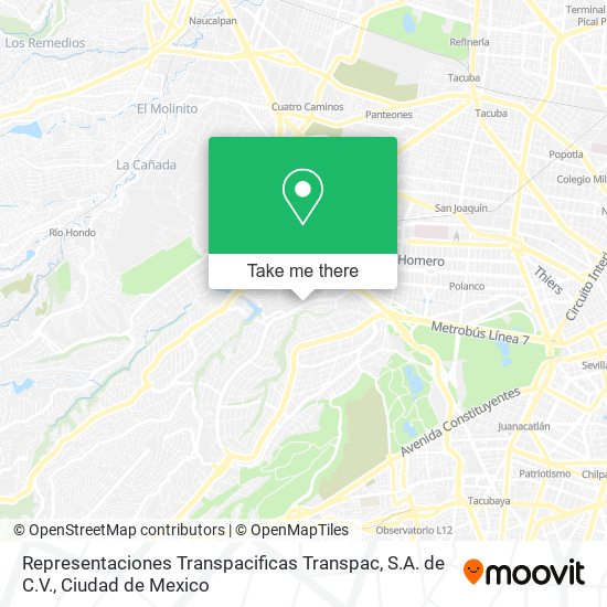 Representaciones Transpacificas Transpac, S.A. de C.V. map