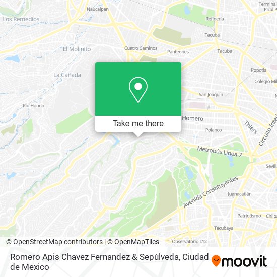 Mapa de Romero Apis Chavez Fernandez & Sepúlveda