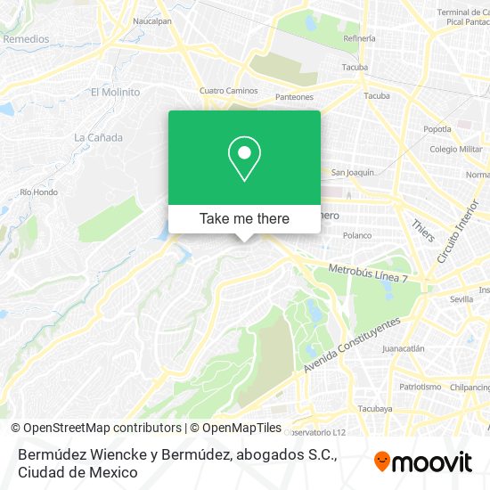 Mapa de Bermúdez Wiencke y Bermúdez, abogados S.C.