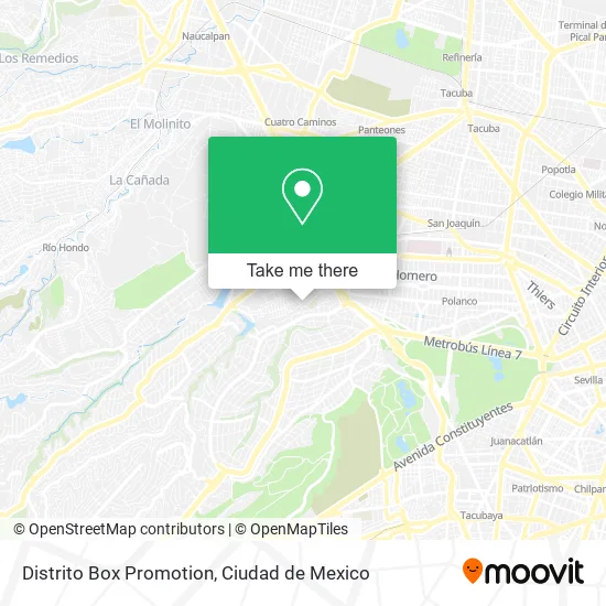 Distrito Box Promotion map
