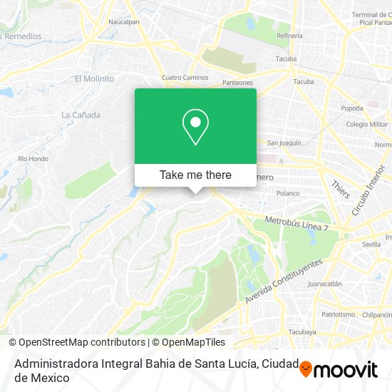 Administradora Integral Bahia de Santa Lucía map