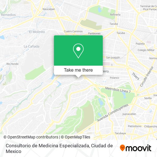 Mapa de Consultorio de Medicina Especializada