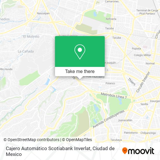 Mapa de Cajero Automático Scotiabank Inverlat