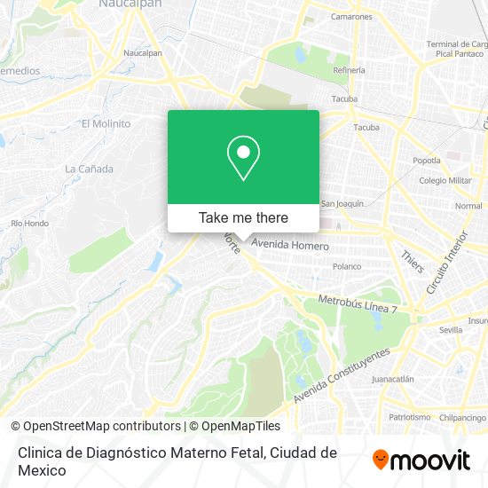 Clinica de Diagnóstico Materno Fetal map