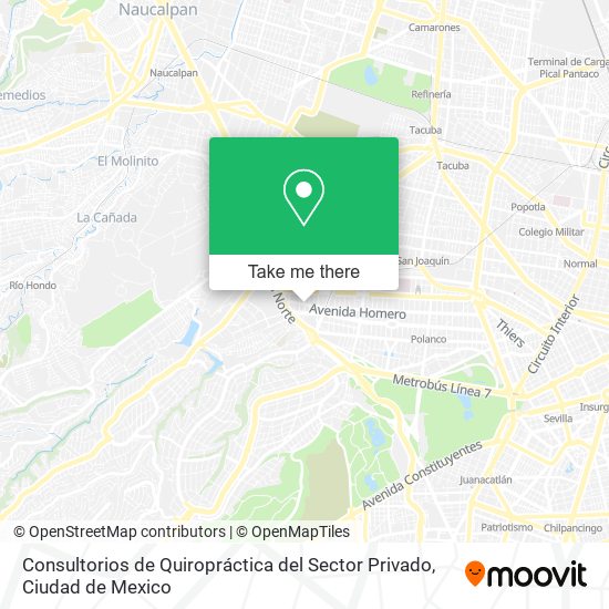 Consultorios de Quiropráctica del Sector Privado map