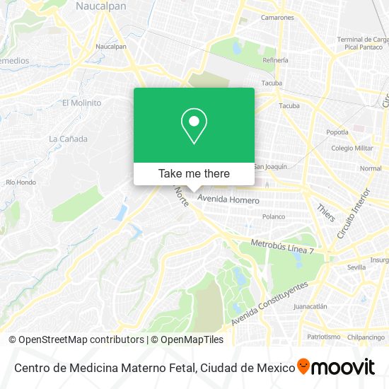 Mapa de Centro de Medicina Materno Fetal