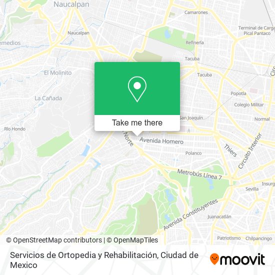 Servicios de Ortopedia y Rehabilitación map