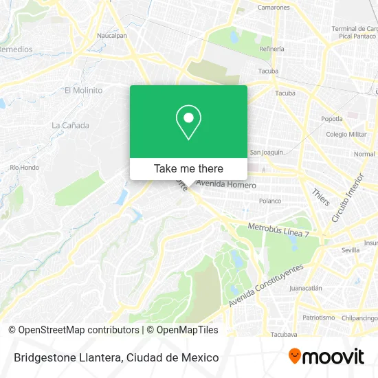Bridgestone Llantera map