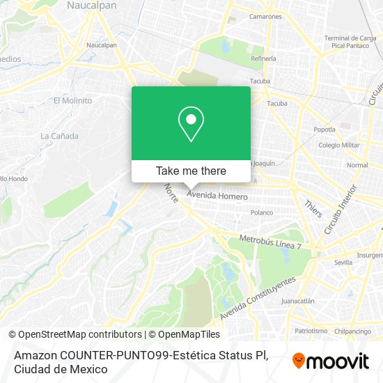 Amazon COUNTER-PUNTO99-Estética Status Pl map