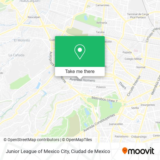 Junior League of Mexico City map