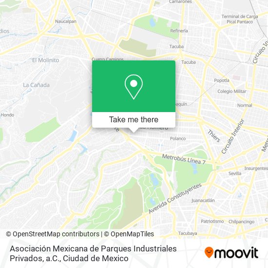 Asociación Mexicana de Parques Industriales Privados, a.C. map
