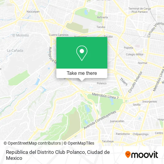 República del Distrito Club Polanco map