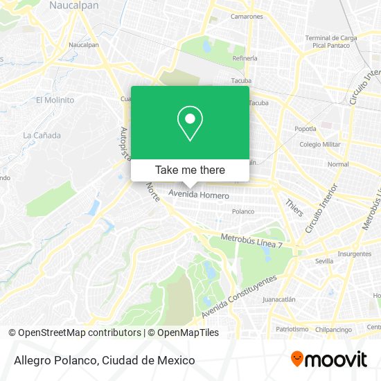 Allegro Polanco map