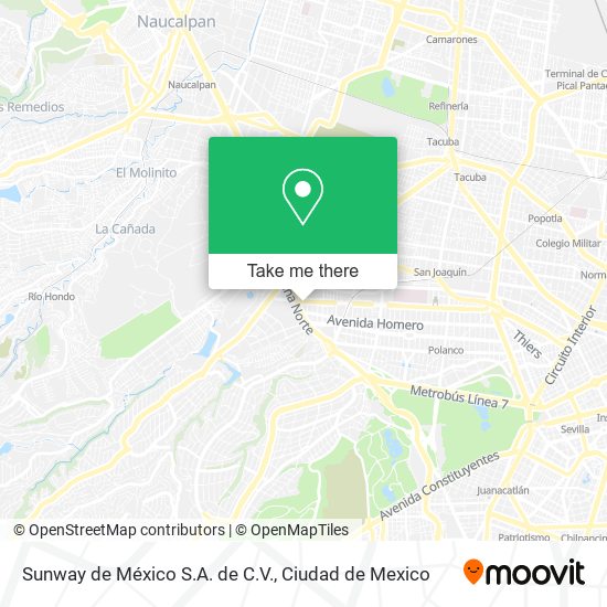 Mapa de Sunway de México S.A. de C.V.