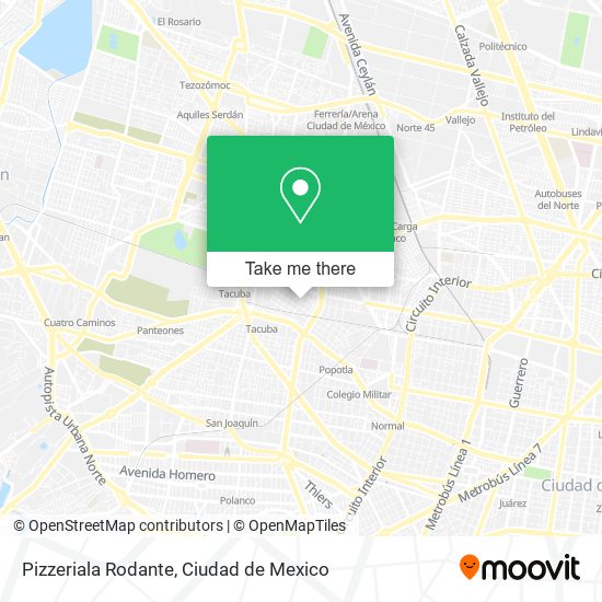 Pizzeriala Rodante map