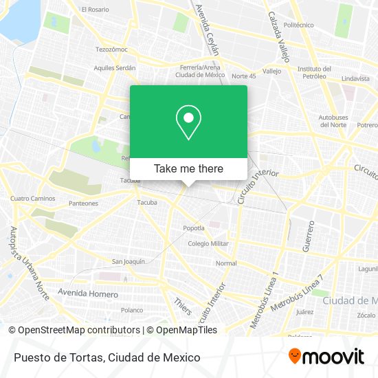 Mapa de Puesto de Tortas