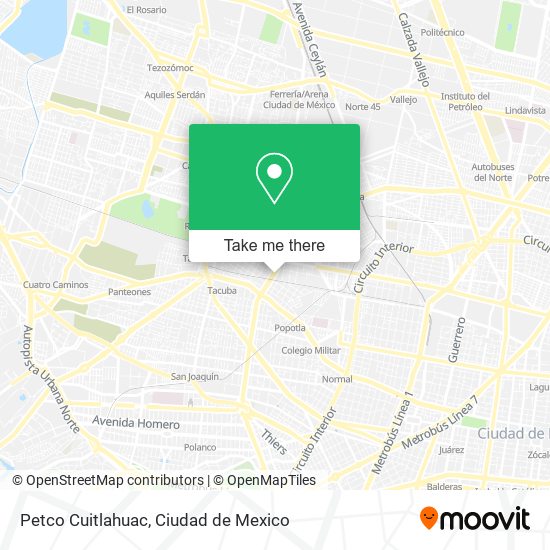 Petco Cuitlahuac map
