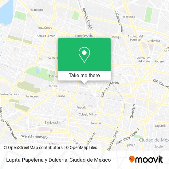 Lupita Papeleria y Dulcería map