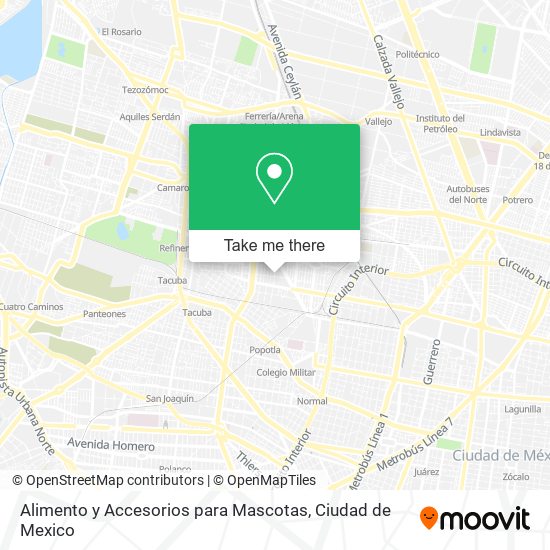 Alimento y Accesorios para Mascotas map