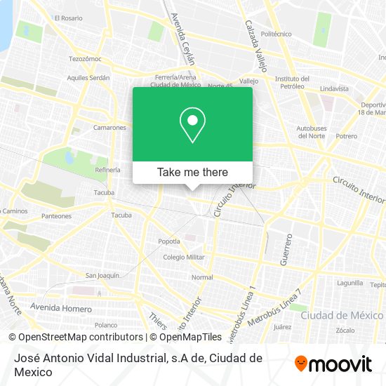 Mapa de José Antonio Vidal Industrial, s.A de