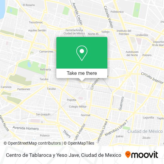 Mapa de Centro de Tablaroca y Yeso Jave