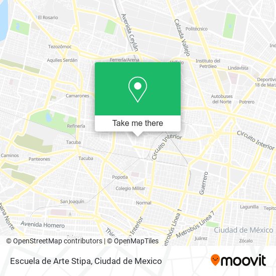 Mapa de Escuela de Arte Stipa