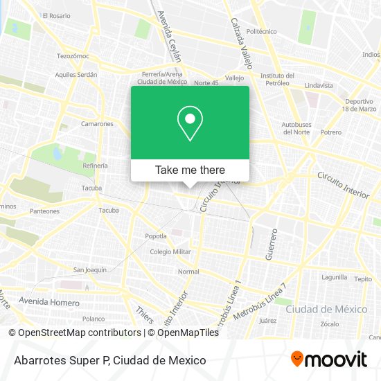 Abarrotes Super P map