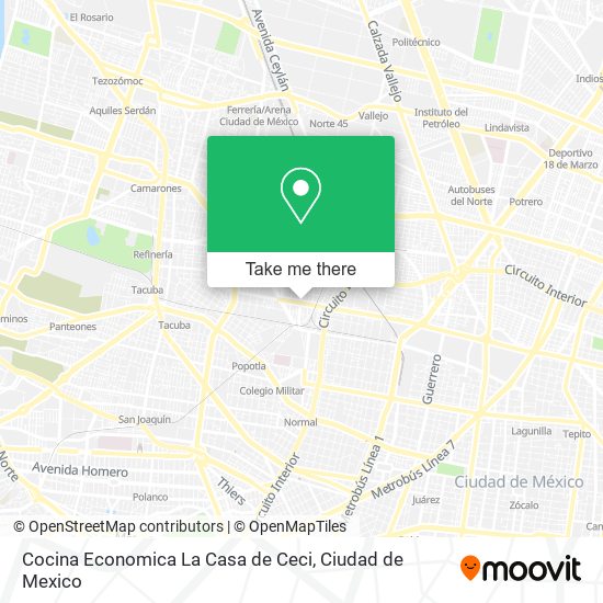 Mapa de Cocina Economica La Casa de Ceci