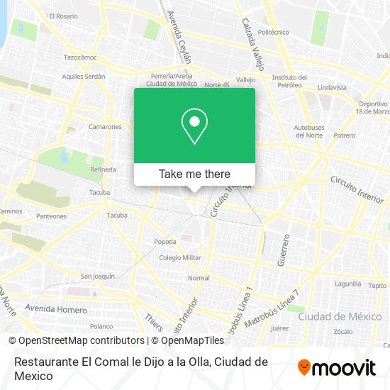 Restaurante El Comal le Dijo a la Olla map