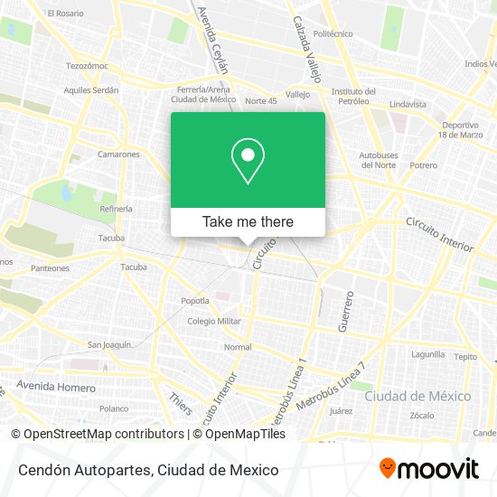 Cendón Autopartes map